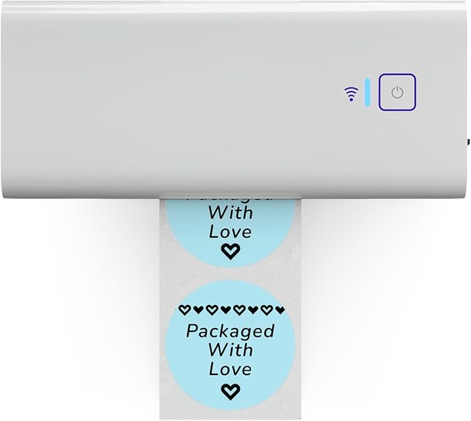 Rollo Circle Thermal Labels 2 Inch - Roll of 1,000 Round Sticker Labels - Multi-Purpose Direct Thermal Printer Stickers 2x2 (Blue)