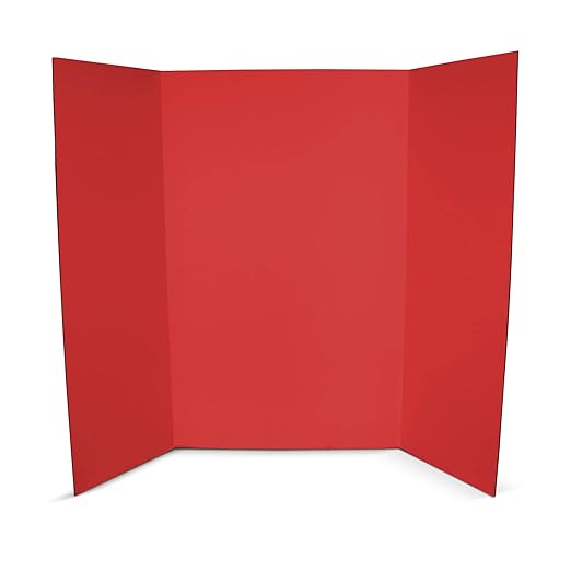 Flipside Products 36” x 48” Foam Project Boards for Presentations, Science Fair, School Projects, Event Displays and Trifold Picture Board - Red 3/16'' Thick - 24 Pack