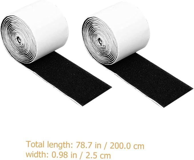 2rolls Electric Guitar Pedal Mounting Tape Hook and Strip Strong Adhesive for Pedalboards Nylon Tapes for Guitar Effects Setup