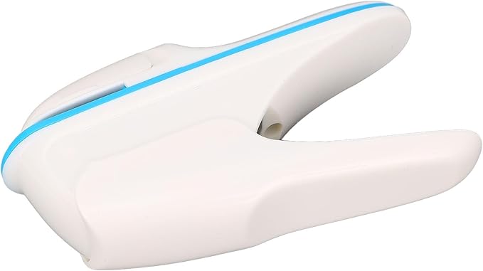 Zunate Stapleless Stapler for Home, School, and Office Use, Portable No Staple Binder with 8-Sheet A4 Paper Capacity, Compact ABS Design, White