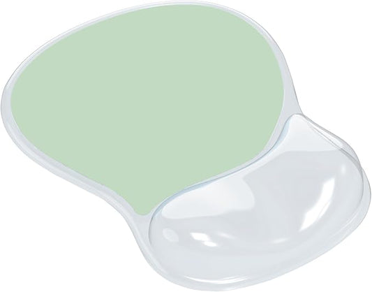 AUPET Ergonomic Mouse Pad with Gel Wrist Support – Non-Slip Mouse Mat with Comfortable Memory Gel Cushion – Relieves Wrist Pain – Designer Pattern for Home Office & Gaming (Mint Light Green)