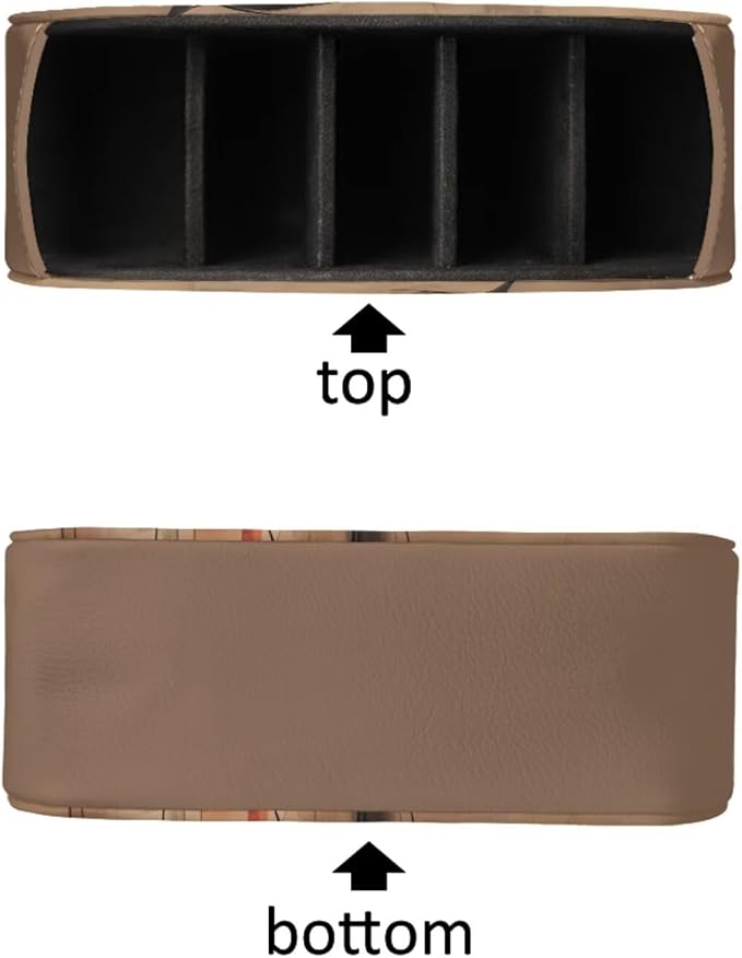 Abstract Painting Horse Remote Control Holder with 5 Compartments, Lightweight Office Desk Organizers Couch/TV Stand/Bedside Table/Home Theater Accessory Desktop Caddy