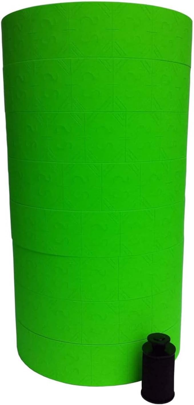 1136 Green Monarch Labels, 8 Rolls, 14,000 Two line Labels