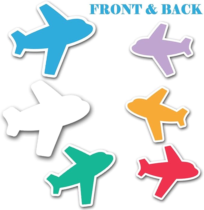 50PCS Colors Paper Airplane Bulletin Board Cutouts for Classroom Bulletin Board Crafting & Decorations(5 * 5Inch)