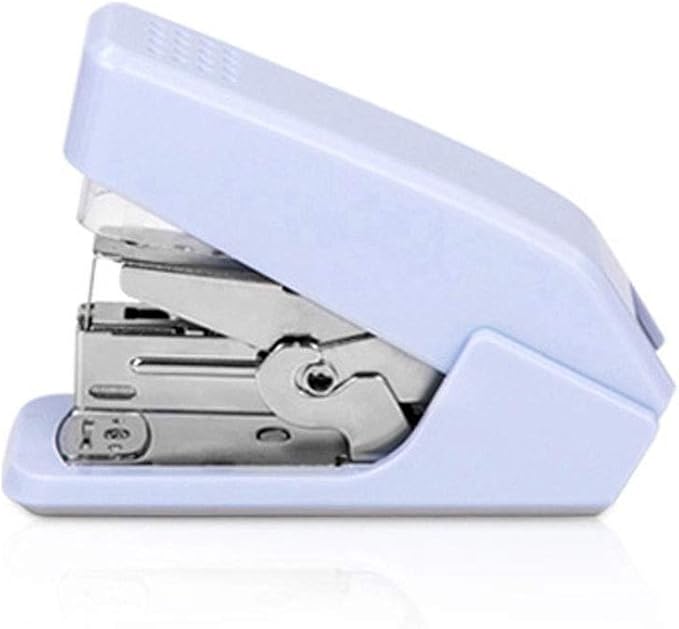 Liudan Stapler Mini Stapler, Movable Multifunction Staple Container, Pink Ladies Stationery, Hand, Compact, 20-Sided Capacity (Blue) Office Stapler (Color : B)
