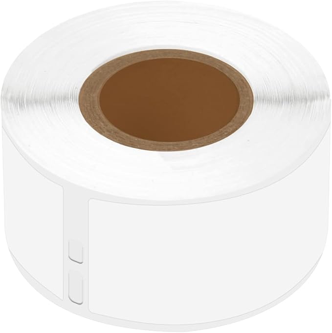 10 Roll (130 Labels/Roll) Compatible for DYMO White/Clear Address Barcode Labels 1-1/8" x 3-1/2" Premium Self-Adhesive Label for LabelWriter 450, 450 Turbo, 4XL, Rollo Zebra Printers (Clear)