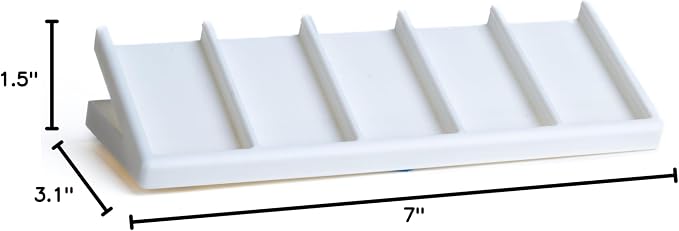 Remote Holder Organizer Pedestal Caddy compatible with Lutron Pico Remotes, Anti-Slip Feet, Holds 5 Remotes, White, Indoor Use Only