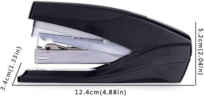 KUYWLMKMZZ Desk Stapler File Binding Portable Stapler Office Stapler Press and Labor-Saving Stapler Suitable for Office File Binding and Finishing Black School Supplies (Color : Black)