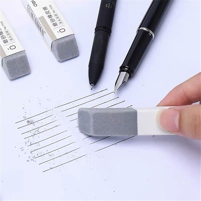 2 Pcs Frosted Eraser Sand Eraser Matte Ink Pen Ballpoint Pen Fountain Ink Correction Supplies Stationery for Ballpoint Fountain Office Supplies