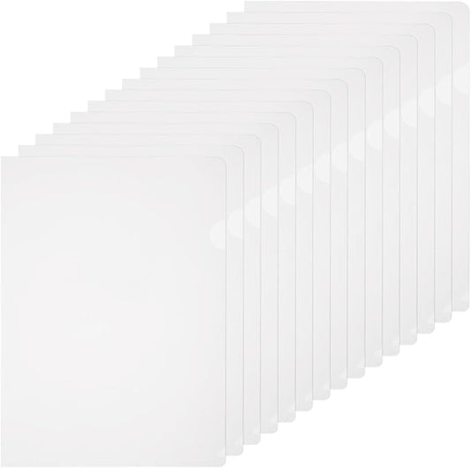 PATIKIL A4 Plastic Folders, 40 Pack Clear Folders L Type Project Pockets Paper Document Jacket Sleeves L Shaped Transparent for Documents Plastic Office File, 8.7x12.2in, Transparent