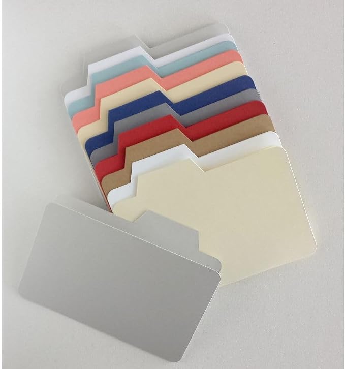 20 Mini File Folders: 5 inches x 3.75 inches - Made from Cardstock in Matte Finish (White)