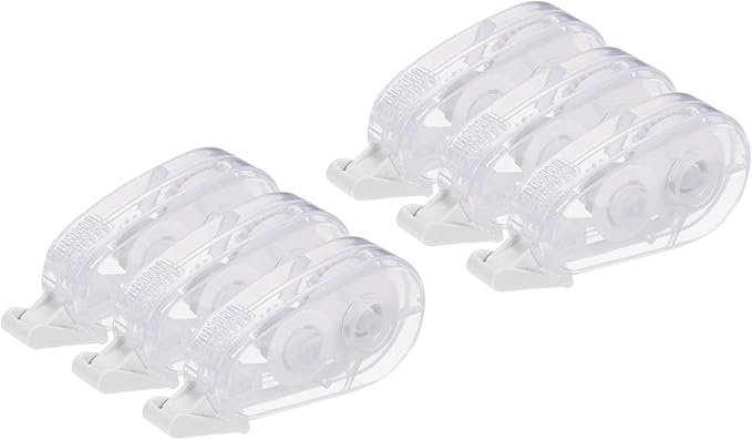 PATIKIL Mini Correction Tape, 6 Pack White Out Correct Tape Eraser Tapes Transparent Dispenser Supplies for Office Home