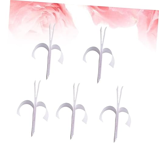 Amosfun 5Pcs Hook Loop Adhesive Tape for Table Skirt Sticker Pads Self Adhesive Mounting Strips for Home Office for Smooth Surfaces Like
