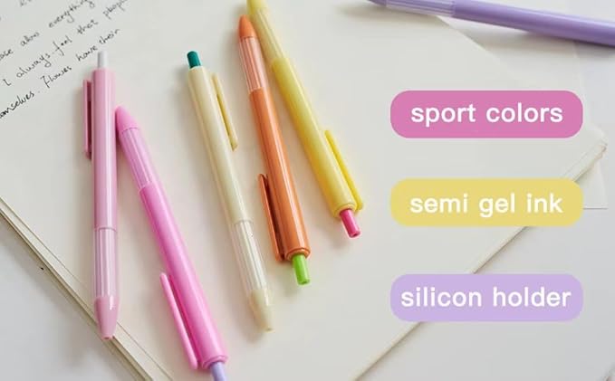 12pcs 1.0mm Black Ink Pens, Smooth Writing Ballpoint & Semi Gel Pens, Soft Silicone Grip Gel Ink Pens, Office School Supplies, Desk Accessories, Personalized Gifts for Men, Dozen Box