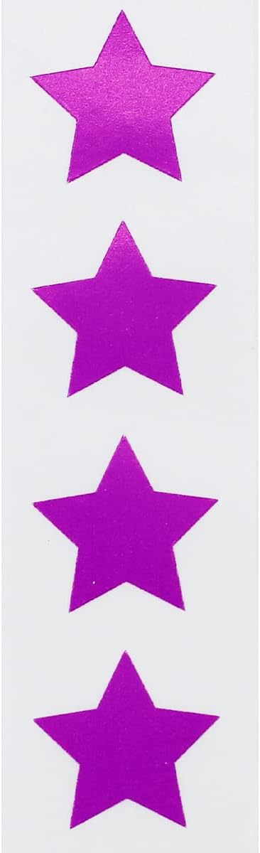 Lilac Star Shape Stickers 0.75 Inch 500 Adhesive Labels