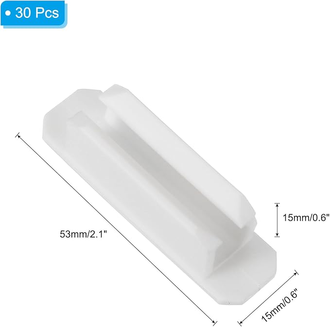 PATIKIL Pen Holder for Desk, 30 Pack Adhesive Pencil Holders Silicone Pencil Holder for Classroom Office Accessories Teacher Supplies, White