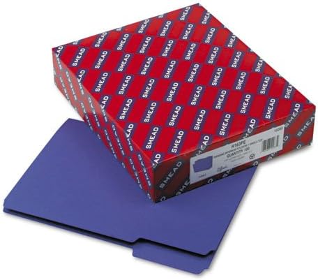 Interior Folder, 1/3 Cut Tab, Letter, 100/BX, Purple