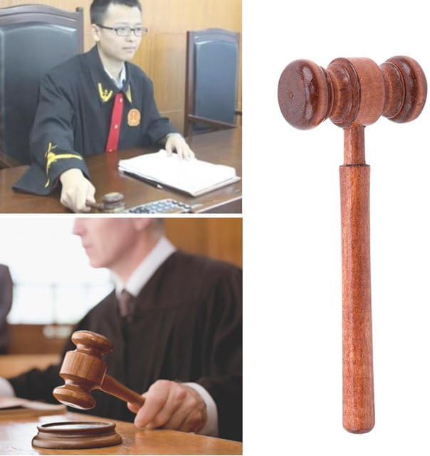 Brown Handmade Wooden Gavel, Auction Gavels, Vintage Judge Gavel, Props and Clothing Accessories,Desk Accessories and Workspace Organizers