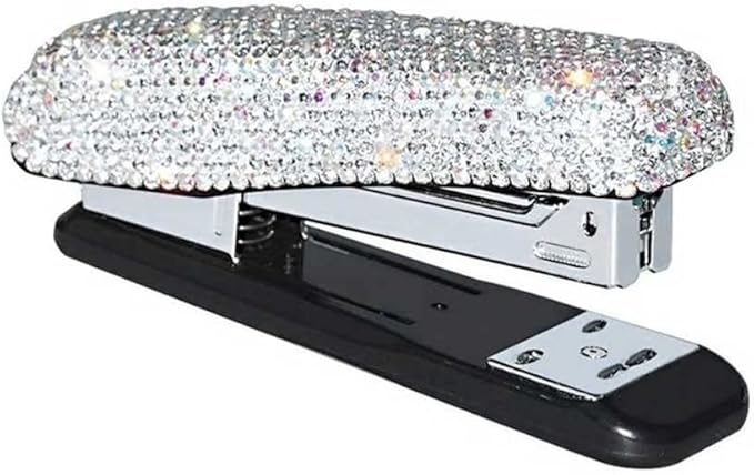 Diamond Crystal Handmade Bling Dazzling Stapler for Office, School, Or Home Stapler