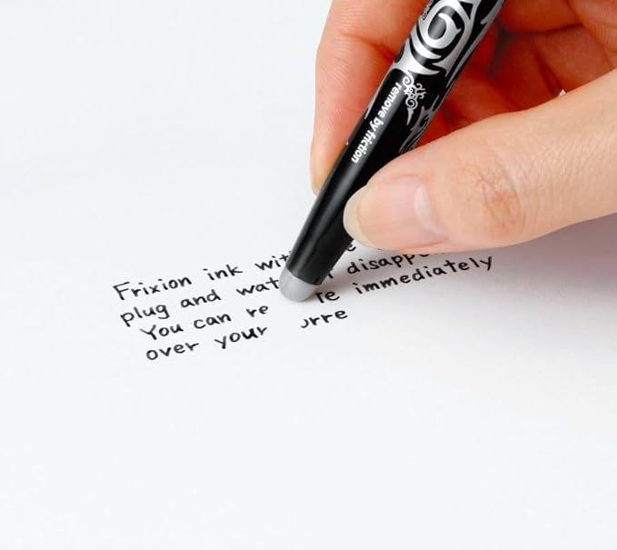Pilot Frixion Erasable Rollerball Pen 0.7 mm Tip - Black, Single Pen