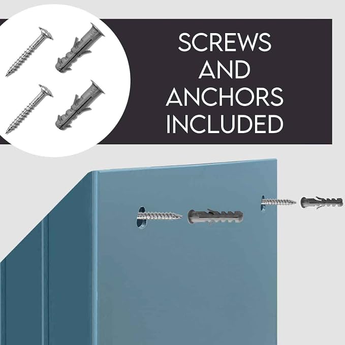 Acrimet Vertical Triple File Folder Holder Organizer, File Sorter (Plastic) (Solid Blue Color)