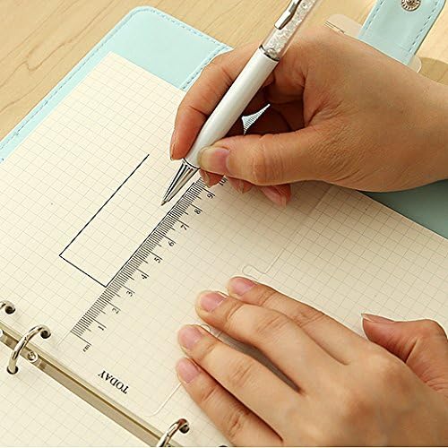 Zelten Refills/Loose Leaves for B5 Cover Ring Binder/Personal Organizer/Planner(B5 9 Holes, Today Ruler 01 Gold)