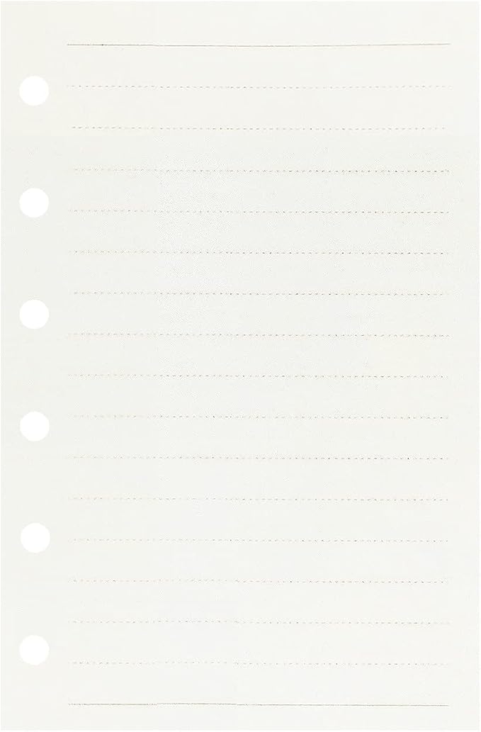 Zelten 3 Pack A7 135 Sheets/270 Pages Lined Loose Leaf Punched Paper Refills Paper for 6 Hole Binder Personal Organizer Diary Notebook Refillable Planner