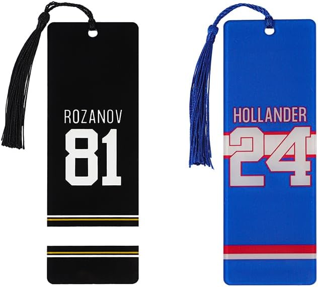 Heated Rivalry Inspired Bookmark Merch Stuff, Ilya Rozanov 81 Shane Hollander 24 Acrylic Bookmarks Gifts Accessories Merchandise for Fans Women Men Easter Birthday Book Lovers (2pcs Style A)