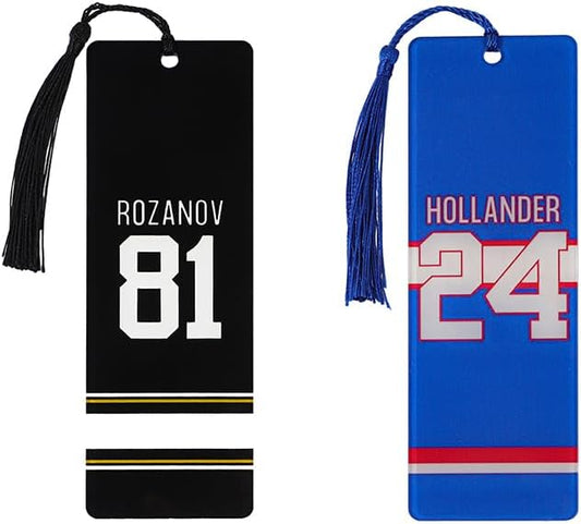Heated Rivalry Inspired Bookmark Merch Stuff, Ilya Rozanov 81 Shane Hollander 24 Acrylic Bookmarks Gifts Accessories Merchandise for Fans Women Men Easter Birthday Book Lovers (2pcs Style A)