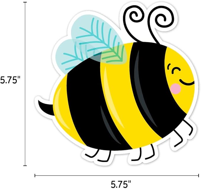 CTP Bees 6" Cut-Outs Learning Décor Accents for Classroom (Creative Teaching Press 10625)