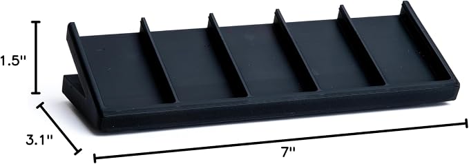 Remote Holder Organizer Pedestal Caddy Compatible with Lutron Pico Remotes, Anti-Slip Feet, Holds 5 Remotes, Black, Indoor Use Only