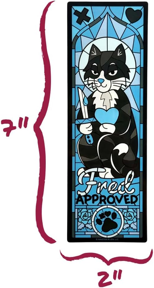 Conquest Journals Lights Out Fred Approved Transparent Acrylic Bookmark, Stained Glass Effect, Clear Page Marker, Scratch-Resistant, Reading Accessories, Officially Licensed Navessa Allen Book Merch