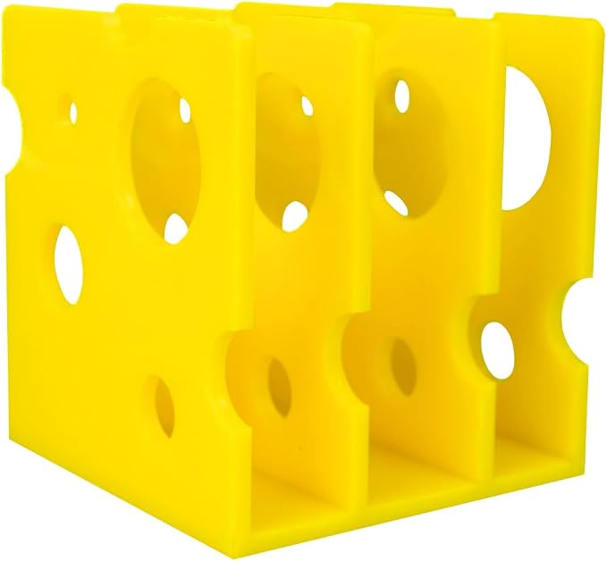 Blind box Acrylic Desk Organizer Cheese Shape 3 Grids Frosted Storage Box for Phone Remote Makeup Brushes Pens Ins Kawaii Cute Desktop Decor White