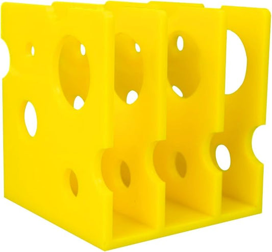 Blind box Acrylic Desk Organizer Cheese Shape 3 Grids Frosted Storage Box for Phone Remote Makeup Brushes Pens Ins Kawaii Cute Desktop Decor White