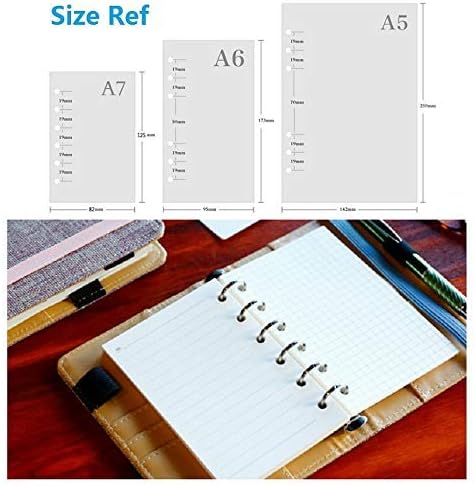 A7 Planner Refill, A7 Agenda Refill Paper Finance Records for 6 Rings Filofax, Accounting Design Inserts, 6 Holes/100gsm,Pocket Size 4.84 x 3.23'', Harphia