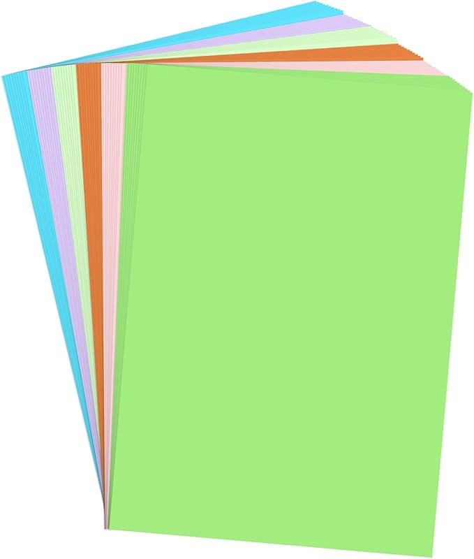 60 Sheets Colored Poster Board Large Size 10.5 x 15 In Inch Assorted Neon Poster Boards Bulk for Art Display Board, Classroom Use, School Craft Project, Presentation Drawing