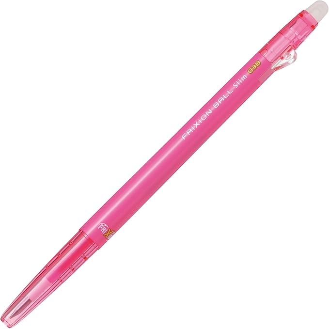 Pilot Frixion Ball Slim 038 Ballpoint Pen, Pink (LFBS-18UFP)