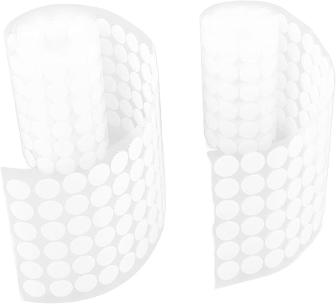 Hook and Loop Dots Self Adhesive Premium Nylon Strong Hold Sticky Back Tape for Schools Kindergartens Families White 1.5cm 504 Pairs