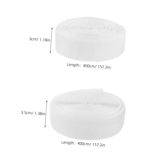 Self Adhesive Tape Strips for Curtains Hook Loop Adhesive Strong Backing Easy to Install for Doors Wall Mount