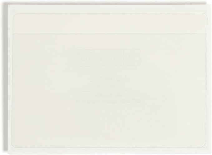 Smead Self-Adhesive Poly Pocket, Document Size, Clear Pockets, Storage Labels, 100 per Box, 135 Mm W x 92 Mm H, 68153