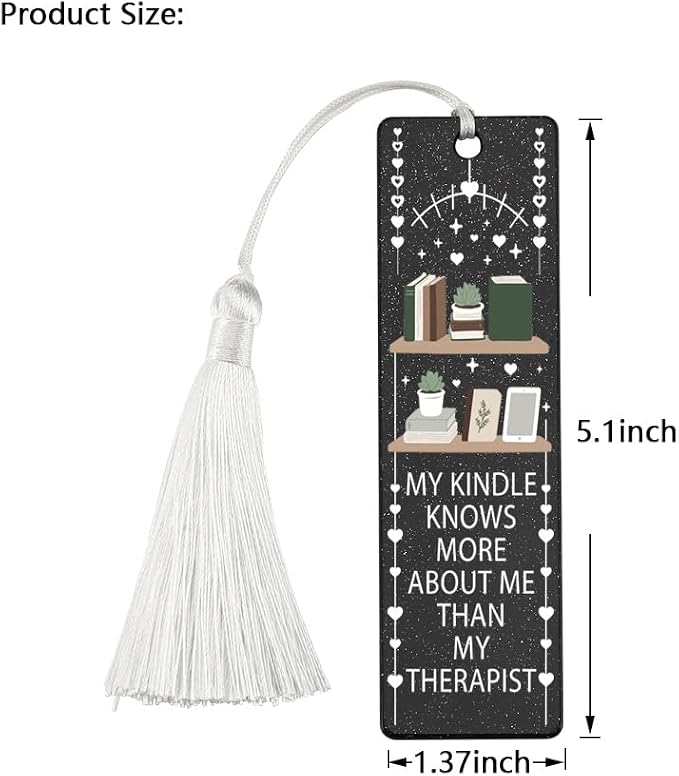 Kindle Lover Bookmark, Humorous Gift for E - Reader Fans, Amusing Present for Bookworms, Digital Reading Gift, Unique Shelf & Digital Device Design Bookmark, WCB29
