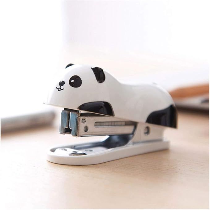 Mini Panda Stapler, Office Desktop Stapler, Movable Student Stationery, Animal Shape, Accessories Desktop 12-Side Capacity Office Stapler