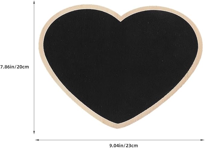 Scicalife Heart Shaped Chalkboard Easel Sign Small Vertical Blackboard with Stand Mini Writing Board for Wedding Party Message Memo