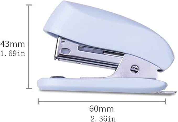 Desk Stapler Mini Cute Desktop Stapler Office Stapler 20 Paper Capacity Free 1 Box of Staples for Desktop Attachment File Binding Blue School Supplies (Color : A)