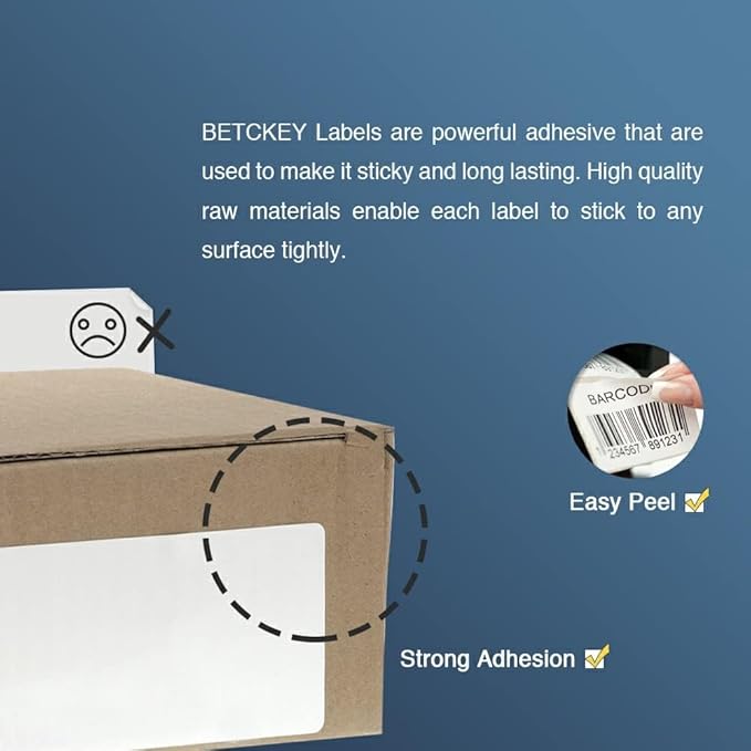 BETCKEY - Compatible Continuous Labels Replacement for Brother DK-2210 (1.1 in x 100 ft), Use with Brother QL Label Printers [10 Rolls + 2 Reusable Cartridges]