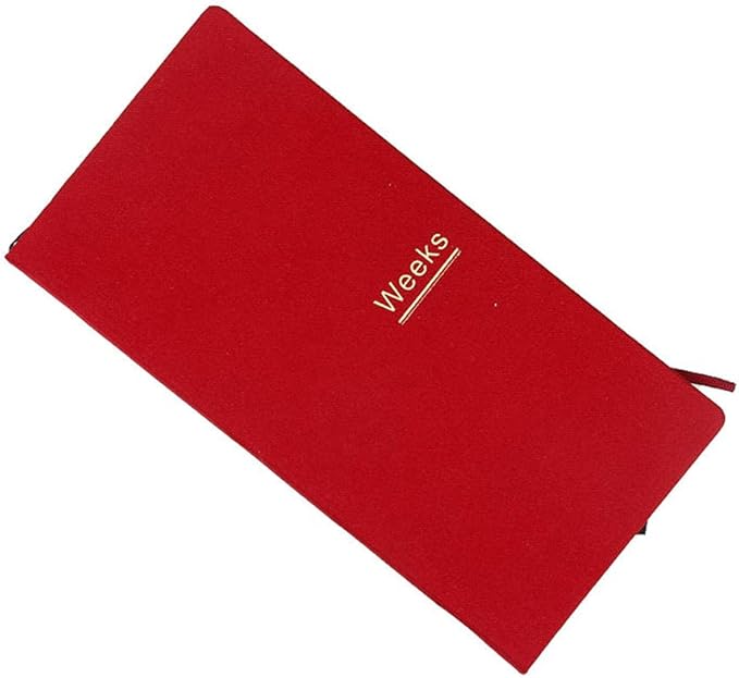 Undated Pocket Weekly Planner Schedule Organizer Agenda Year Month Week Plan A6 Notebooks (A6 undated planner Red)