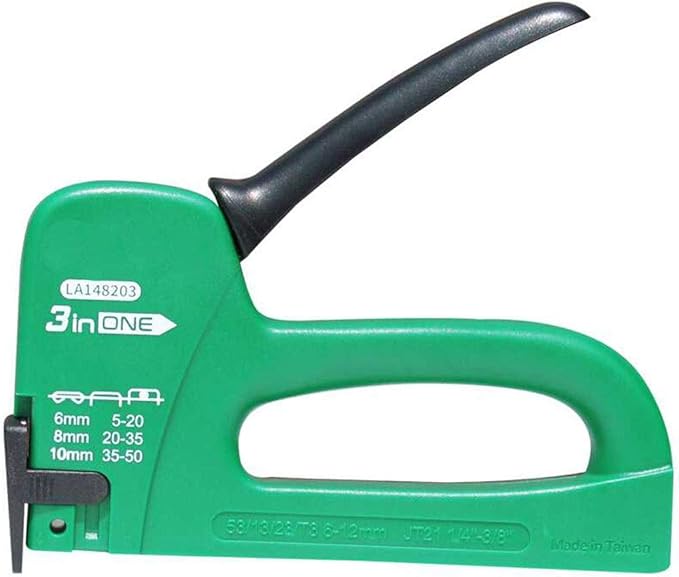 Stapler, Desktop Stapler, Mini Stapler fashion stapler Nail Gun Upholstery Framing Rivet Staple Guns Kit Furniture Stapler For Wood Door Nailers Rivet Tool Gift With Needles office supplies (Color : A