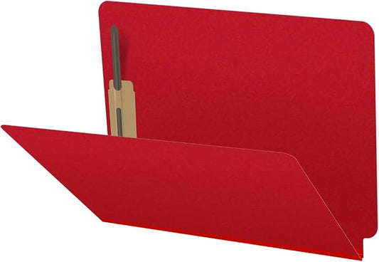 25 Pt. Pressboard Classification Folders, Full Cut End Tab, Letter Size, No Dividers, Deep Red (Box of 25)
