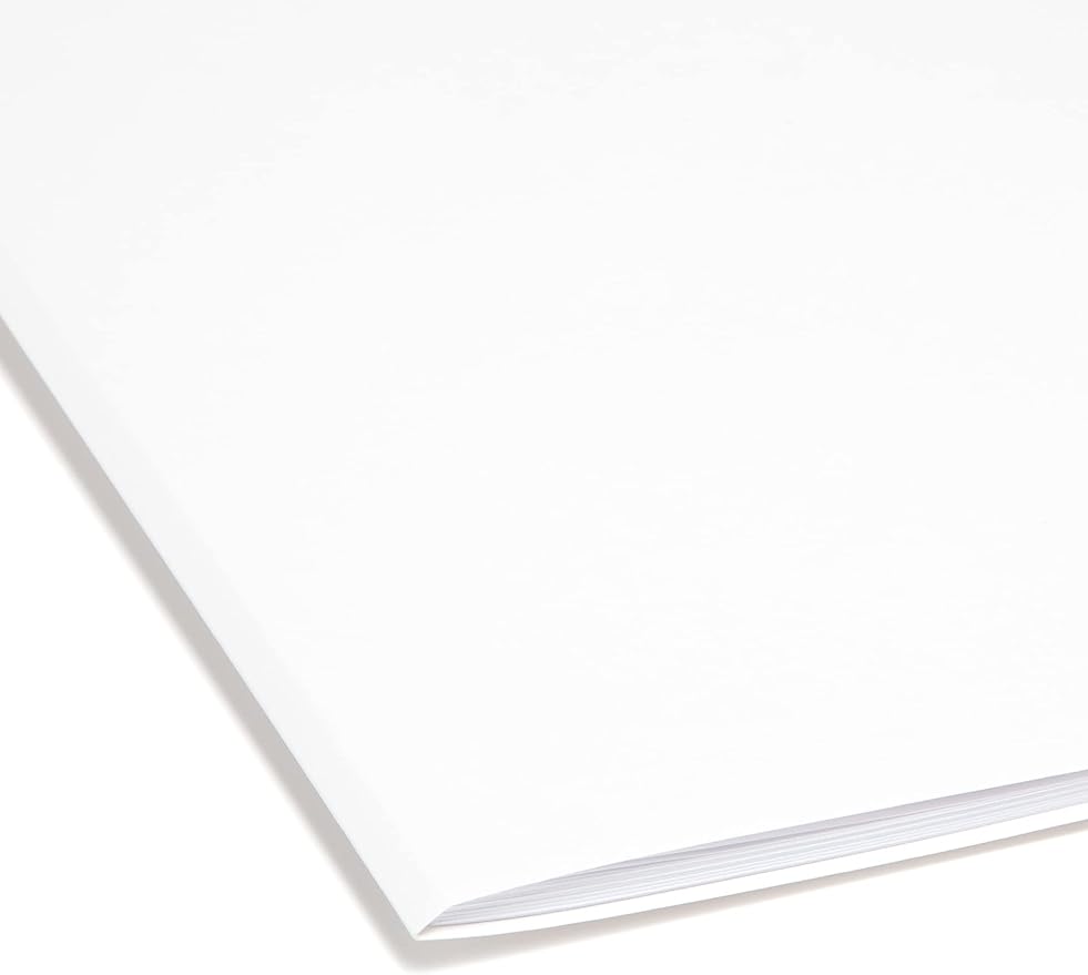 Smead File Folder, Reinforced 1/3-Cut Tab, Letter Size, White, 100 per Box (12834)