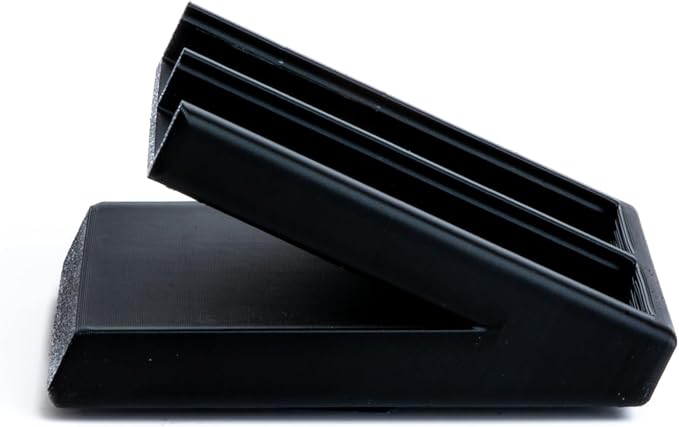 Remote Holder Organizer Pedestal Caddy compatible with Lutron Pico Remotes, Anti-Slip Feet, Holds 2 Remotes, Black, Indoor Use Only